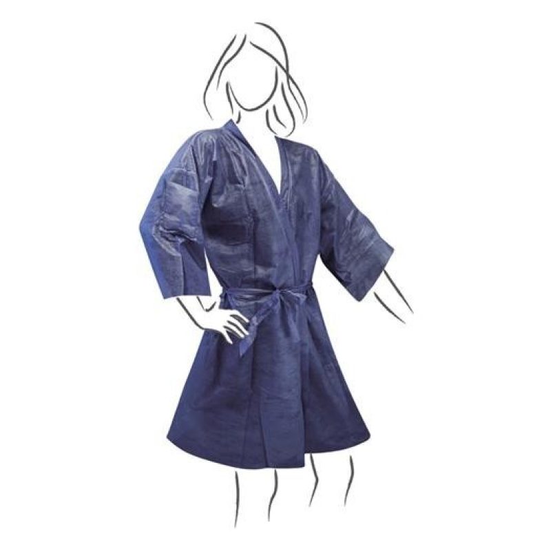 Ro.ial.® Kimono TNT monouso colore blu 10pz per estetista parrucchi...
