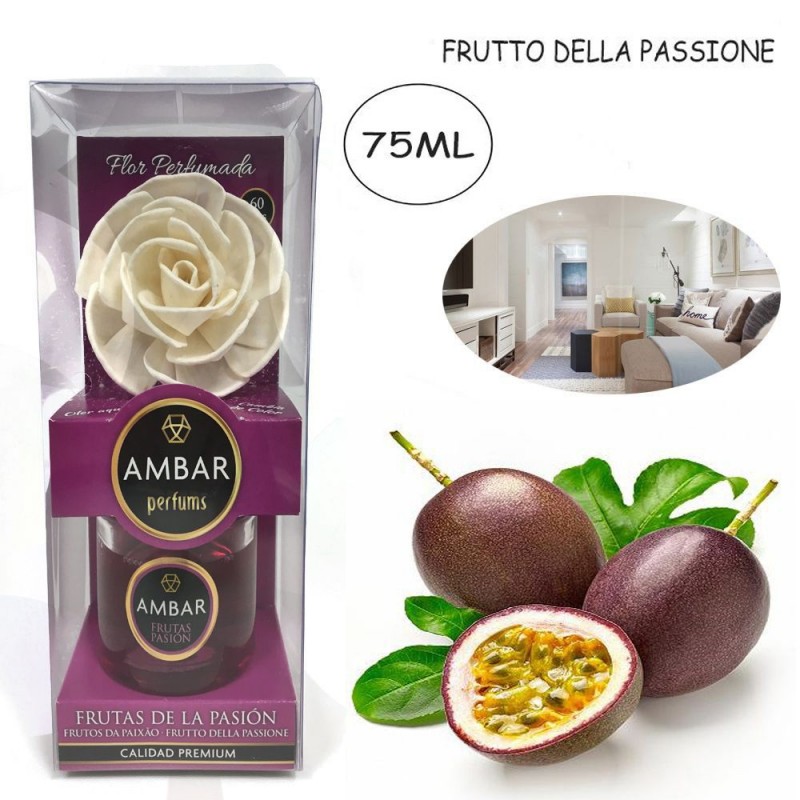 Ambar Deodorante ambiente 75ml fiore rosa diffusore aromi profumato...