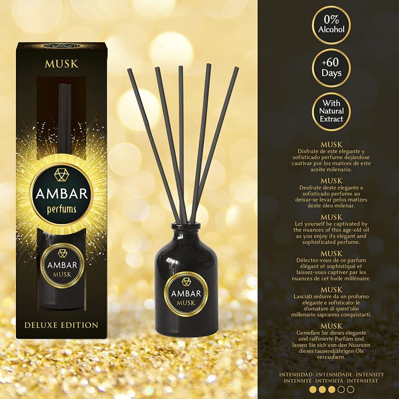 Ambar Deodorante ambienti 45ml bastoncini elimina odori Ambar profu...
