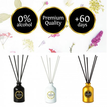 Deodorante ambienti 45ml bastoncini elimina odori Ambar profumatore diffusore