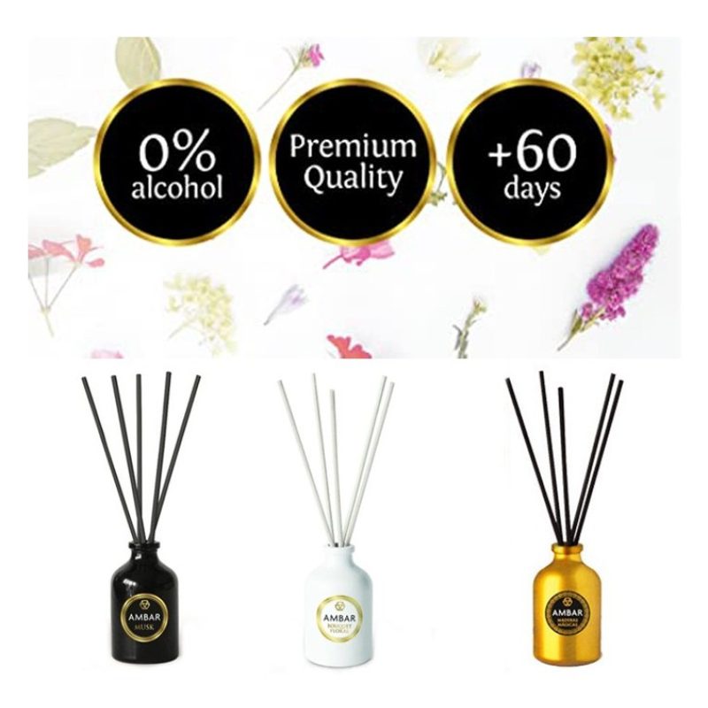 Ambar Deodorante ambienti 45ml bastoncini elimina odori Ambar profu...