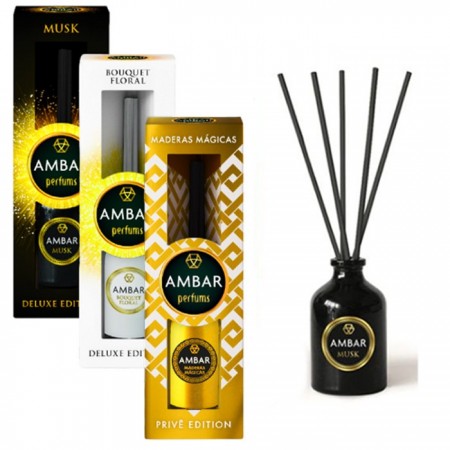Deodorante ambienti 45ml bastoncini elimina odori Ambar profumatore diffusore