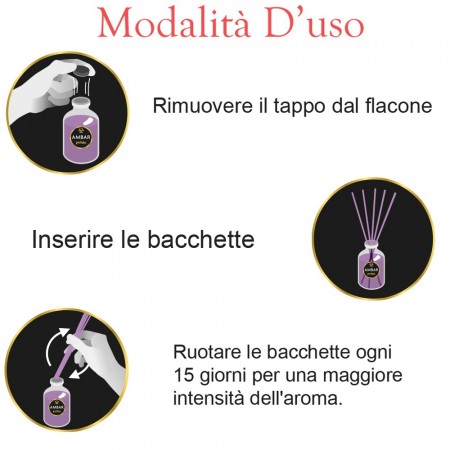 Profumatore ambiente con bastoncini Diffusore Bergamotto di Calabria deodorante