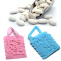 36 Sacchetti portaconfetti bomboniere battesimo Baby shower celeste rosa scritta