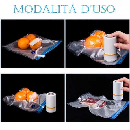 Mini Macchina per sottovuoto con buste sigillatrice conservazione alimenti 3W