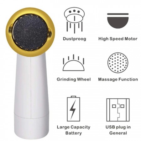 Rimuovi elimina calli elettrico portatile ricaricabile duroni piedi pedicure 8W