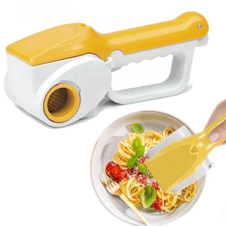 Grattino Gratta Formaggio Grattugia Elettrica Ricaricabile con 2 Rulli  Acciaio