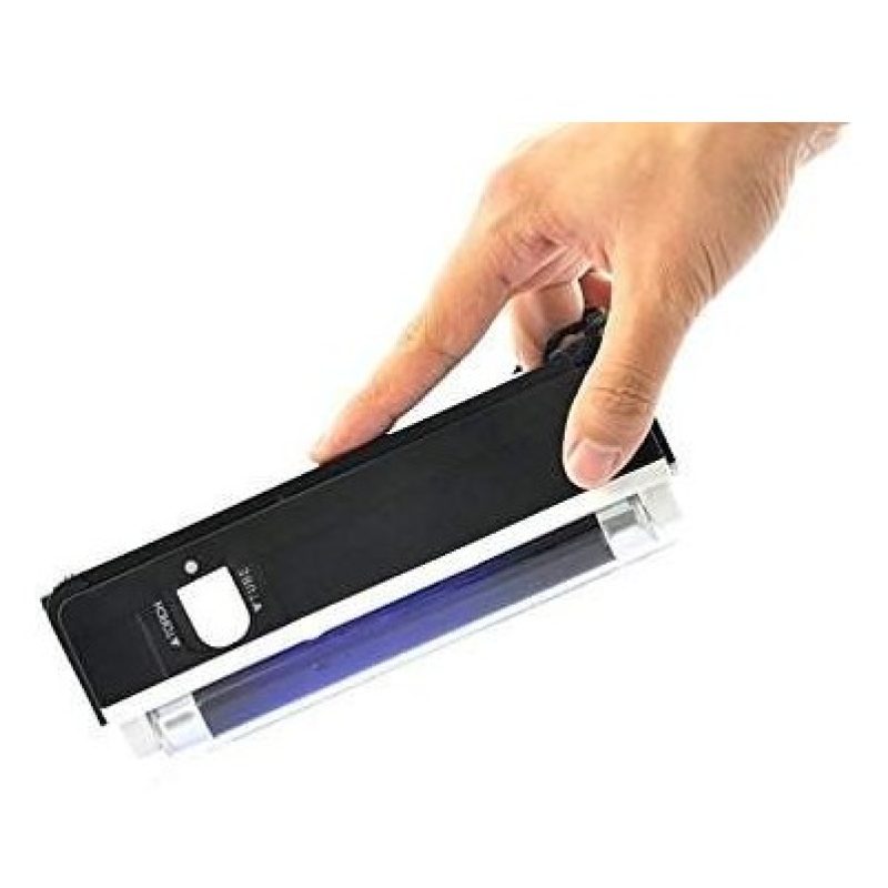 Lampada ultravioletti UV WOOD portatile controllo rilevatore anti contraffazione banconote