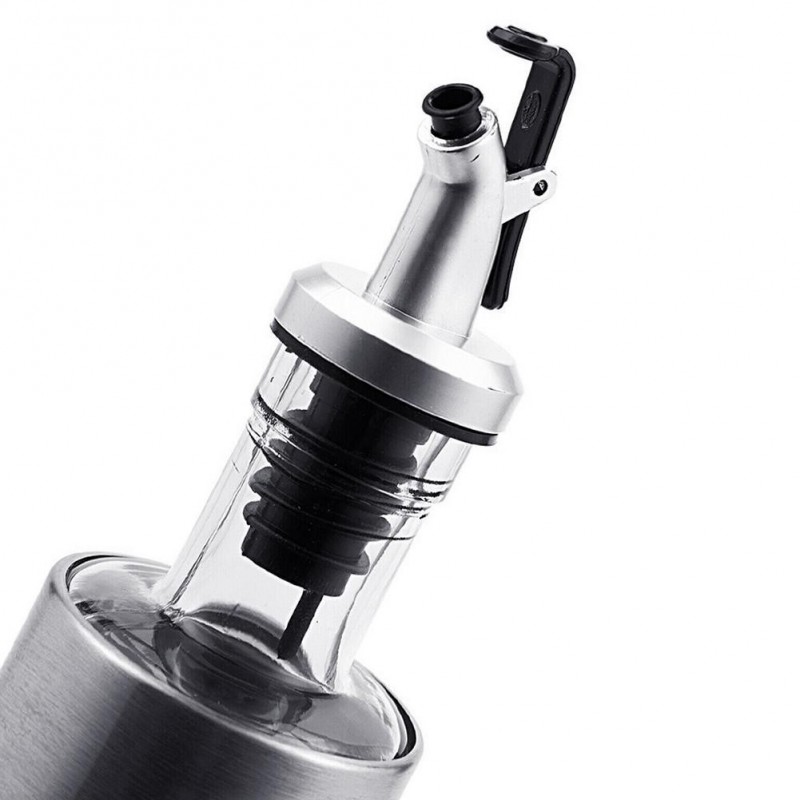 WeHome Oliera con tappo dosatore olio aceto salvagoccia dispenser a...