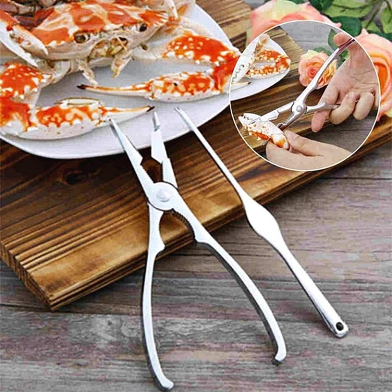 WeHome 2x Forbici apri crostacei aragosta morsa rompichele granchio...