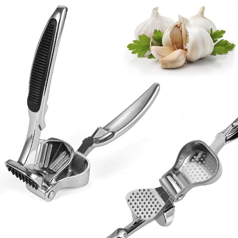 Spremiaglio manuale pressa Schiaccia aglio Acciaio inox utensile cucina manico