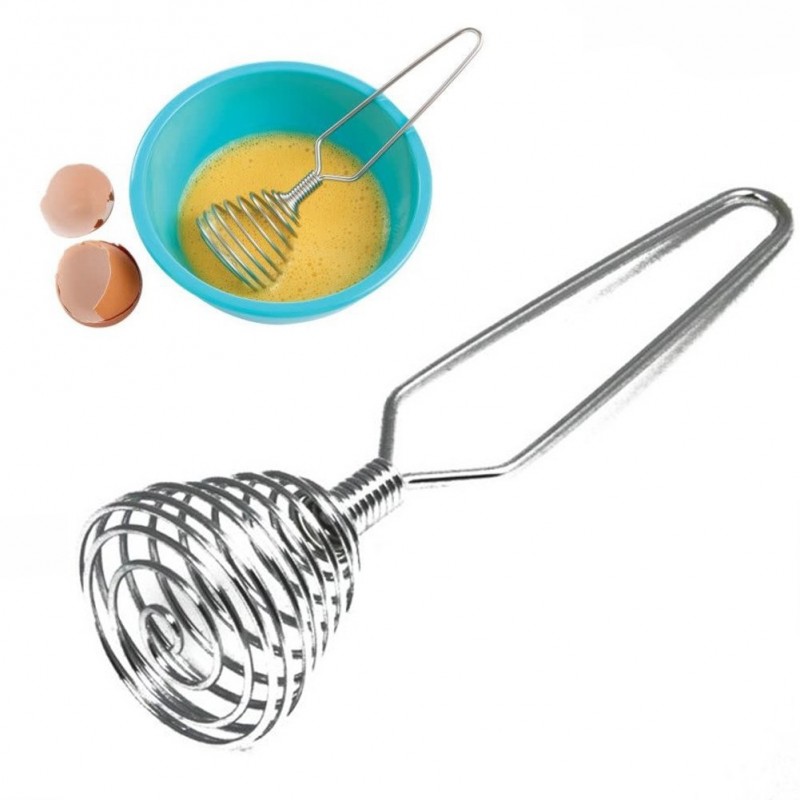 Frusta mescolatore mescola montare uova 5 pz in acciaio inox da cucina 20x6cm