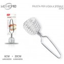 Frusta mescolatore mescola montare uova 5 pz in acciaio inox da cucina 20x6cm