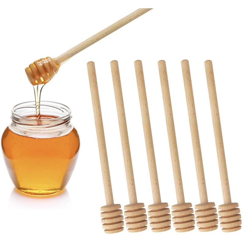 Cucchiaio in legno per miele 6 pezzi bastone dosamiele spargimiele da cucina 