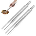 2x Pinza da cucina in acciaio per alimenti multiuso carne pesce fritture da 32cm