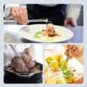 2x Pinza da cucina in acciaio per alimenti multiuso carne pesce fritture da 32cm