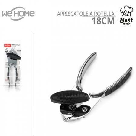 Apriscatole manuale in acciaio inox impugnatura antiscivolo leva capsule latta 