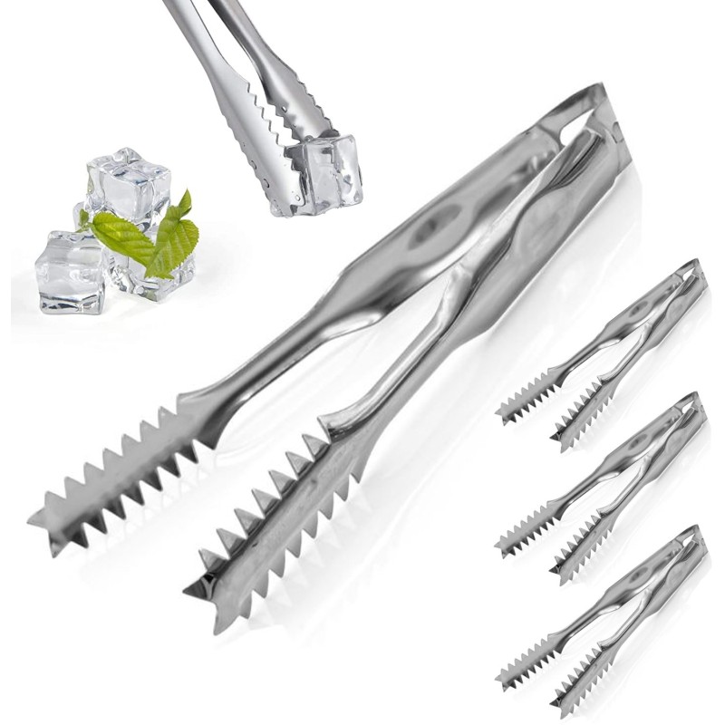 Pinza a molla per ghiaccio cocktail limone arancia bar ristorante 4 pz 19,5 cm