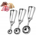 2x Cucchiaio Dosatore Per Gelato A Molla Palle Servire Cucina 4/5/6 cm acciaio