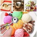 2x Cucchiaio Dosatore Per Gelato A Molla Palle Servire Cucina 4/5/6 cm acciaio