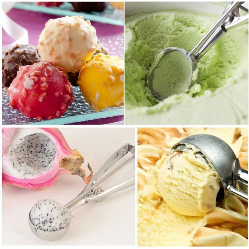 2x Cucchiaio Dosatore Per Gelato A Molla Palle Servire Cucina 4/5/6...