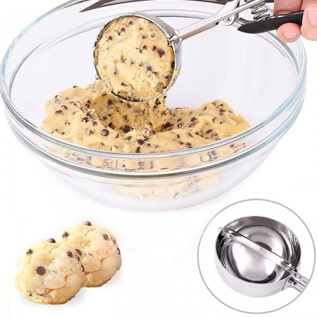 2x Cucchiaio Dosatore Per Gelato A Molla Palle Servire Cucina 4/5/6 cm acciaio