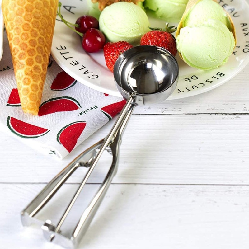 2x Cucchiaio Dosatore Per Gelato A Molla Palle Servire Cucina 4/5/6...