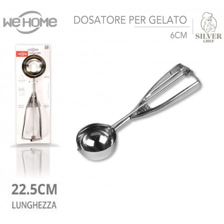 2x Cucchiaio Dosatore Per Gelato A Molla Palle Servire Cucina 4/5/6 cm acciaio