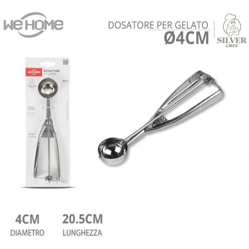 2x Cucchiaio Dosatore Per Gelato A Molla Palle Servire Cucina 4/5/6...