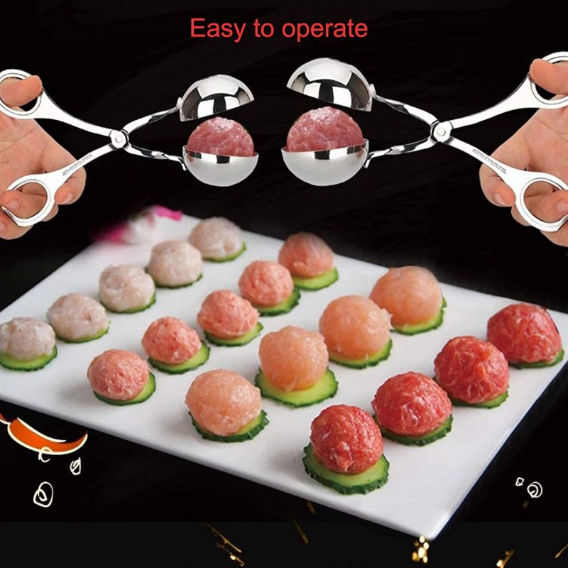 WeHome Pinza clip per polpette riso crocchette acciaio inox 4,5 cm ...