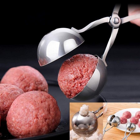 Pinza clip per polpette riso crocchette acciaio inox 4,5 cm forme rotonde cucina