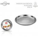 6x Vassoio Piatto In Acciaio Inox Portata Cucina rotondo da 28 a 38 cm servizio