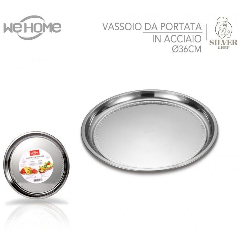 WeHome 6x Vassoio Piatto In Acciaio Inox Portata Cucina rotondo da ...