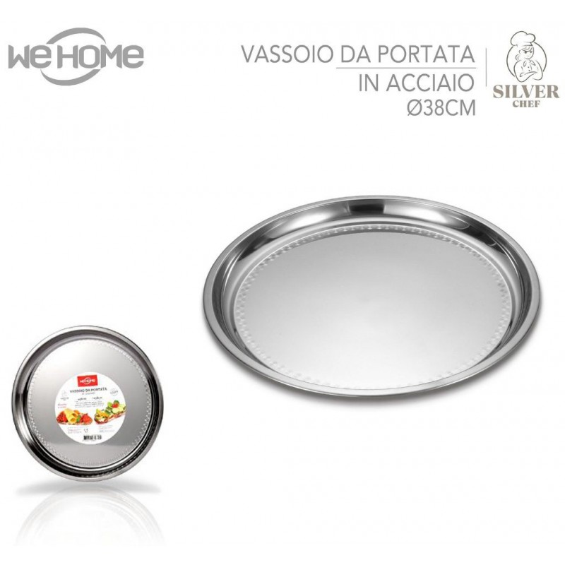 WeHome 6x Vassoio Piatto In Acciaio Inox Portata Cucina rotondo da ...