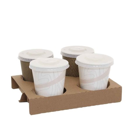 200 Coperchi per bicchieri caffè BIO 90ml per trasporto asporto bianco Lulù bar