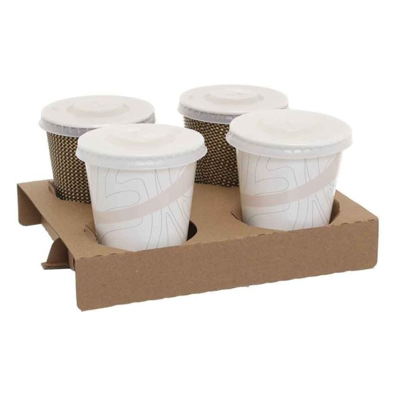 Lulù 200 Coperchi per bicchieri caffè BIO 90ml per trasporto asport...