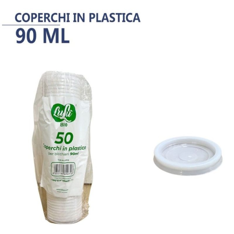Lulù 200 Coperchi per bicchieri caffè BIO 90ml per trasporto asport...