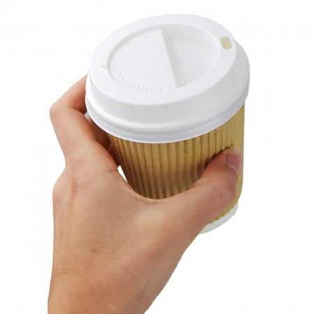 200 Coperchi per bicchieri caffè BIO 180ml  trasporto asporto bianco Lulù bar