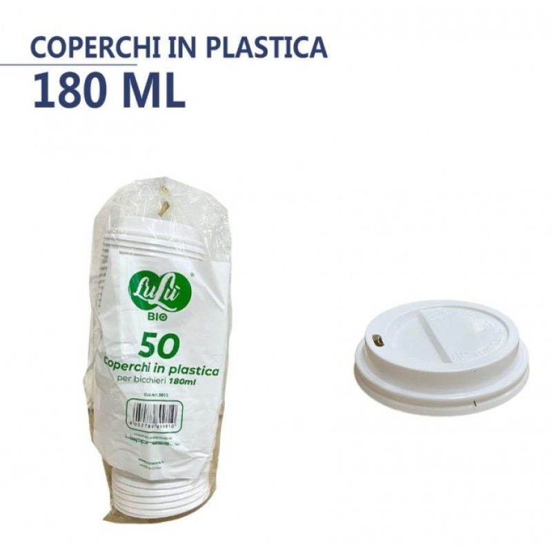 Lulù 200 Coperchi per bicchieri caffè BIO 180ml trasporto asporto b...