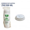 200 Coperchi per bicchieri caffè BIO 250/300ml  trasporto asporto bianco Lulù