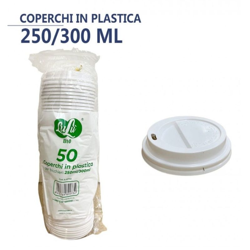 Lulù 200 Coperchi per bicchieri caffè BIO 250/300ml trasporto aspor...