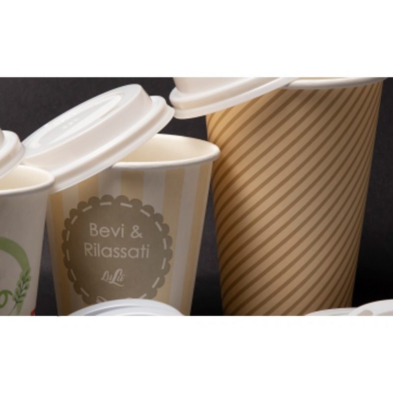 Lulù 200 Coperchi per bicchieri caffè BIO 250/300ml trasporto aspor...