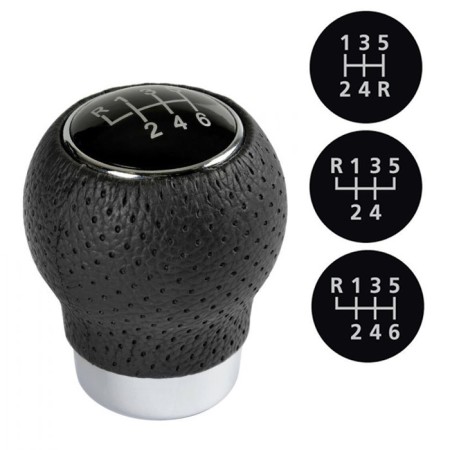 Pomello cambio auto universale adattatori 6 5 marce base in metallo eco pelle