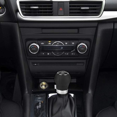 Pomello cambio auto universale adattatori 6 5 marce base in metallo eco pelle