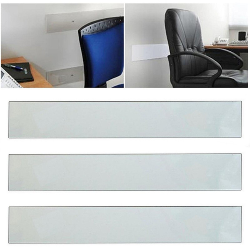 3 Battisedia batti sedia trasparente salva proteggi muro parete 12x80cm antiurto