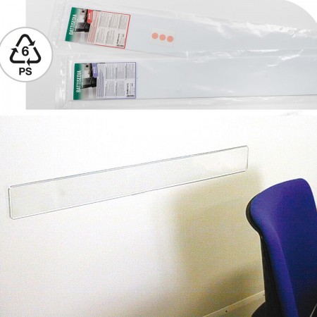 3 Battisedia batti sedia trasparente salva proteggi muro parete 12x80cm antiurto