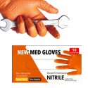 50 Guanti monouso in nitrile arancio senza polvere no talco no lattice M L XL