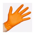 50 Guanti monouso in nitrile arancio senza polvere no talco no lattice M L XL