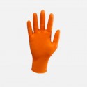 50 Guanti monouso in nitrile arancio senza polvere no talco no lattice M L XL