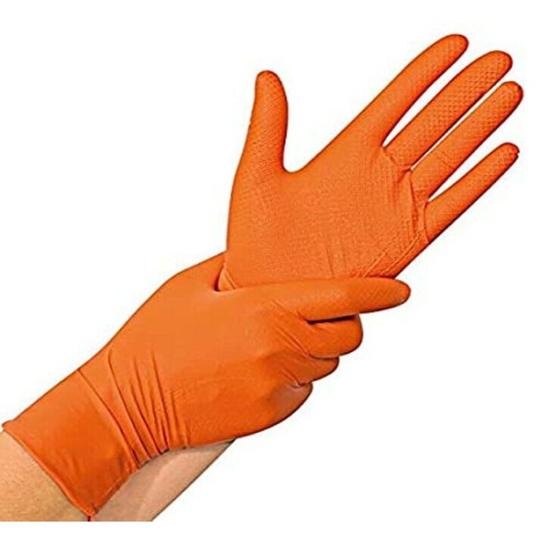 NEWMEDGLOVES 50 Guanti monouso in nitrile arancio senza polvere no ...